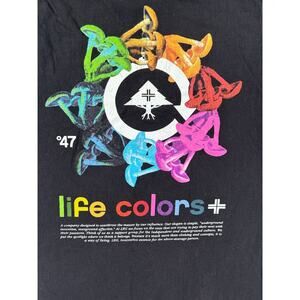LRG Life Colors Mens Short Sleeve Mushroom Graphic T-Shirt - Black - Medium